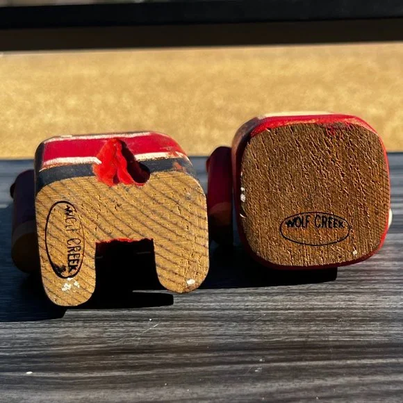 Wolf Creek Folk Art Santa & Mrs Claus Figure Hand Carved & Painted Wood - Picture 15 of 15